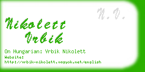 nikolett vrbik business card